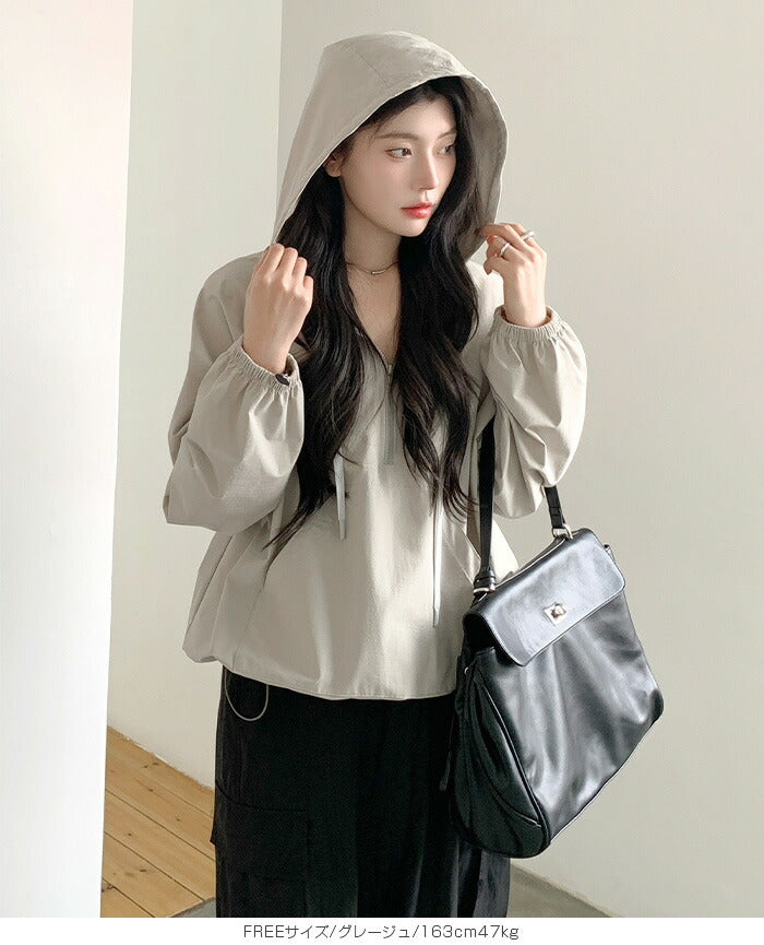 撥水アノラックパーカー