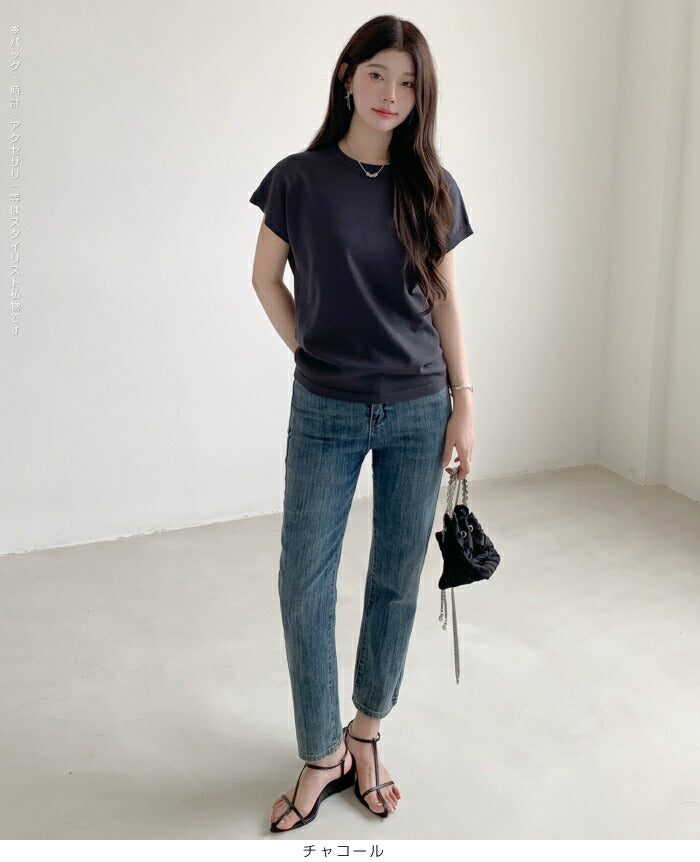 半袖ニットプルオーバー