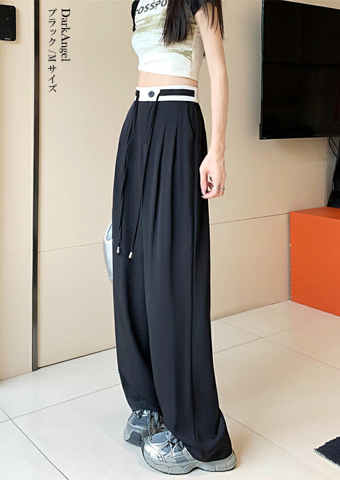タックワイドパンツ