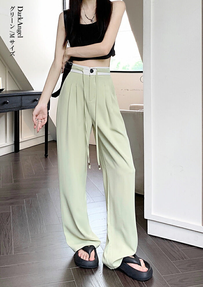 タックワイドパンツ