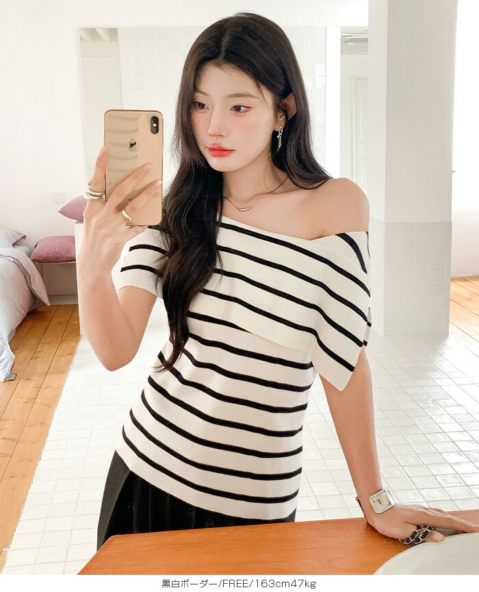 サマーニットトップス