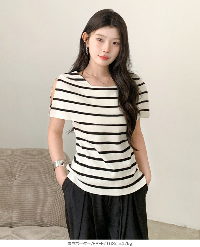 サマーニットトップス