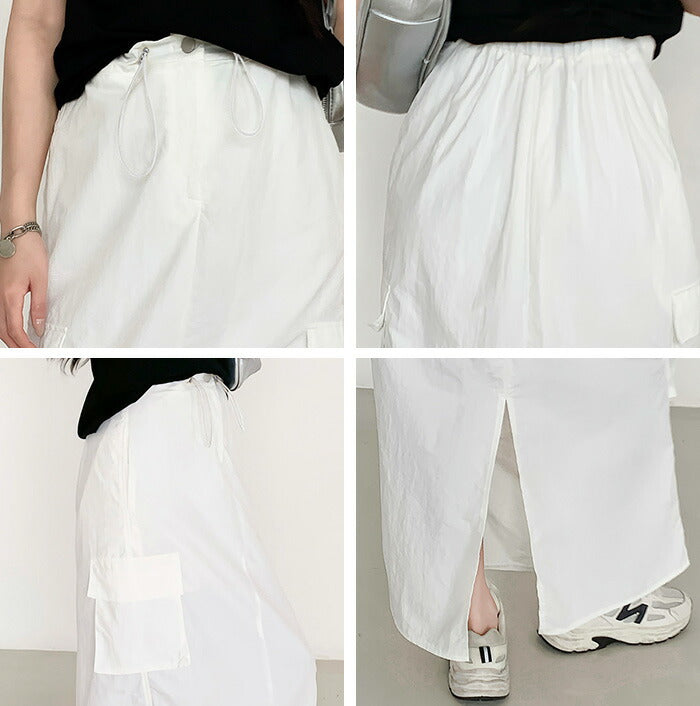 サテンナロースカート