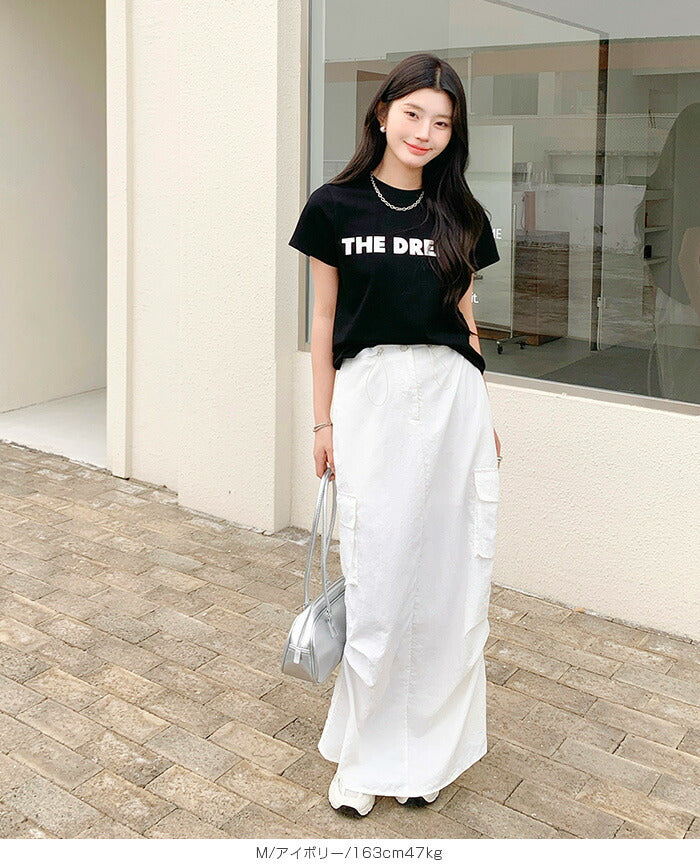 サテンナロースカート