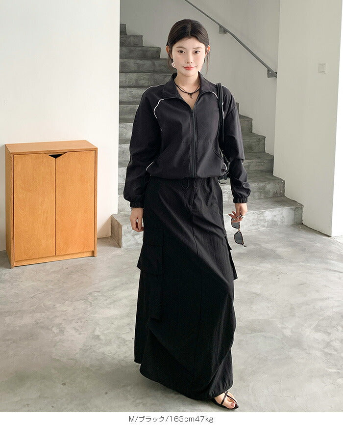 サテンナロースカート