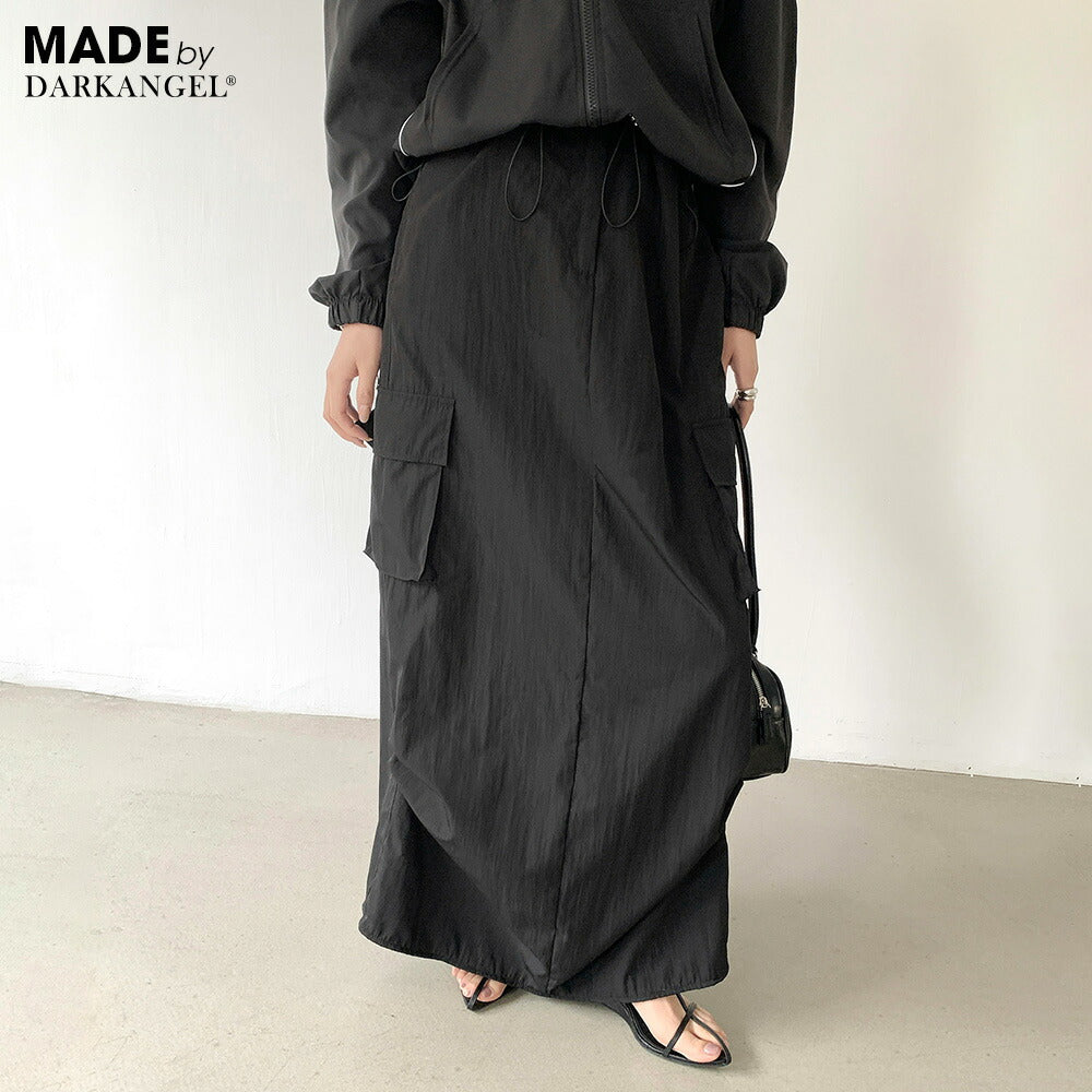 サテンナロースカート