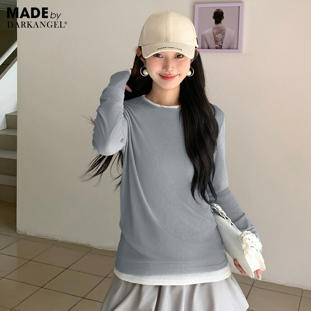 リブシアーロンTシャツ