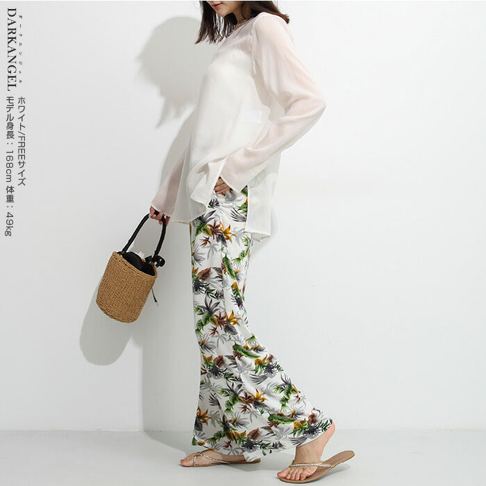 サイドスリットシアーブラウス