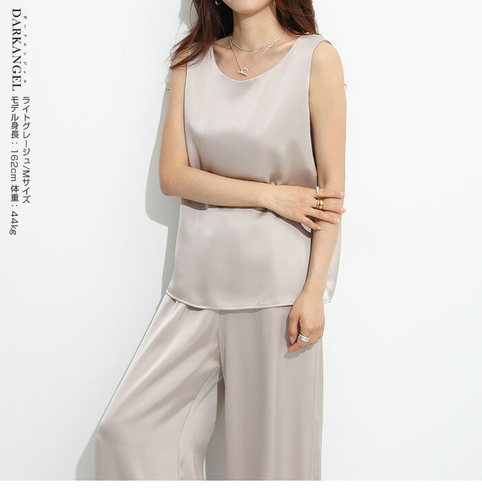 サテンカップ付きキャミ