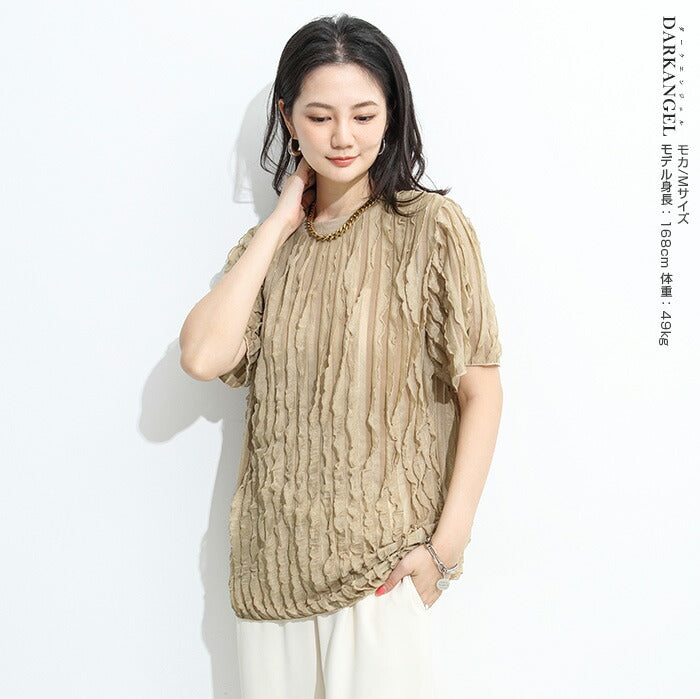 立体ウェーブシアーtシャツ