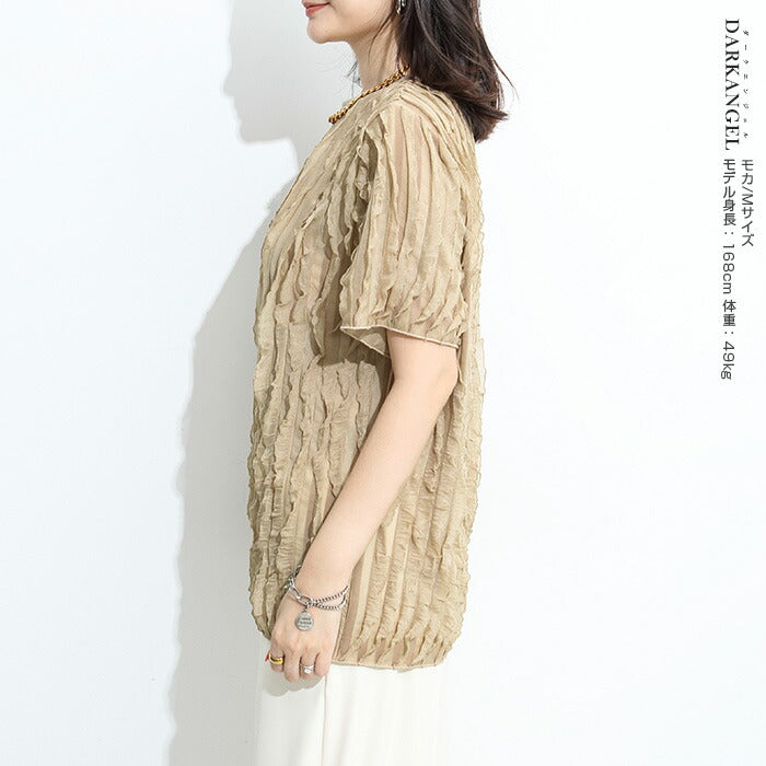 立体ウェーブシアーtシャツ