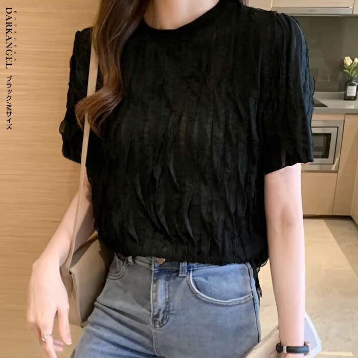 立体ウェーブシアーtシャツ