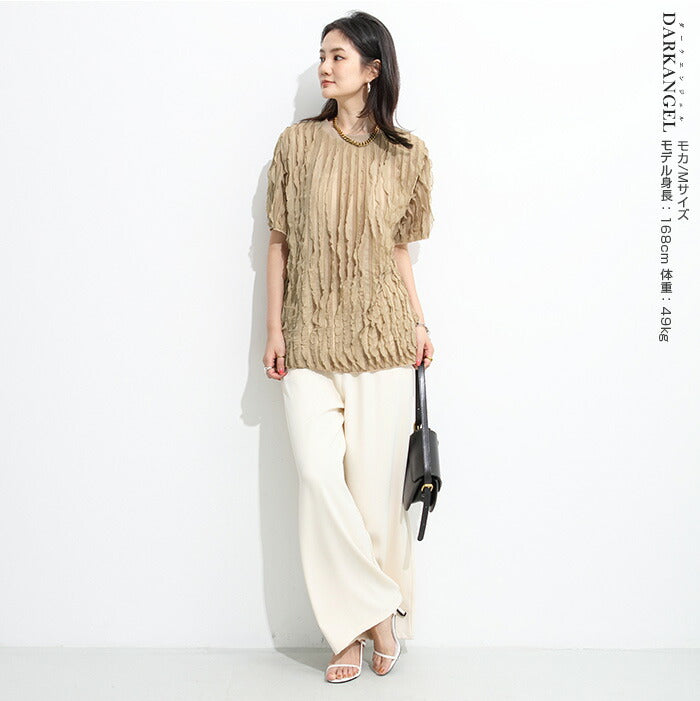 立体ウェーブシアーtシャツ