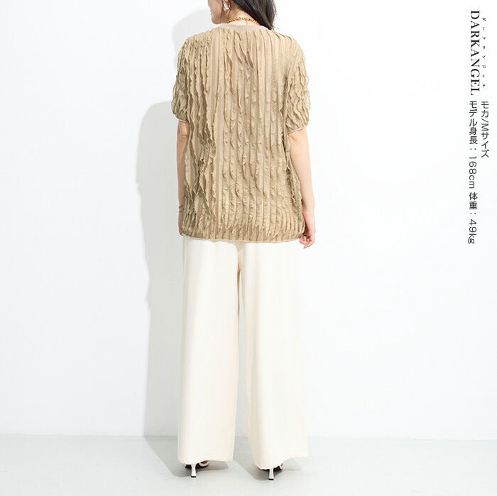 立体ウェーブシアーtシャツ