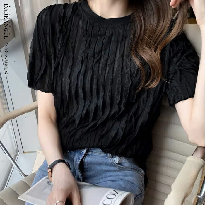 立体ウェーブシアーtシャツ