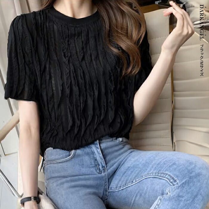 立体ウェーブシアーtシャツ