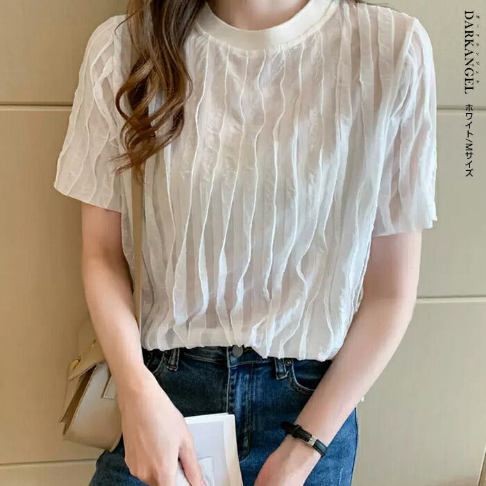 立体ウェーブシアーtシャツ