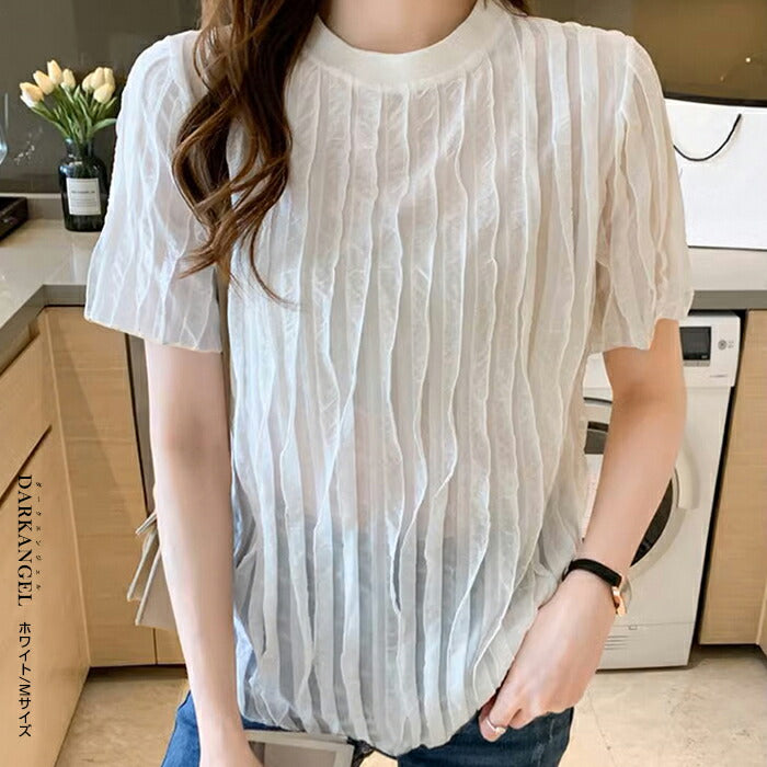 立体ウェーブシアーtシャツ