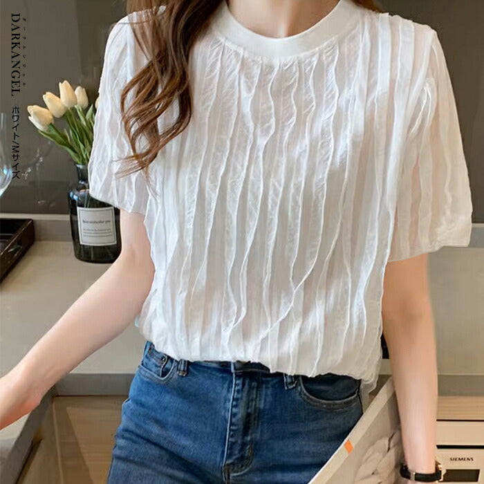 立体ウェーブシアーtシャツ