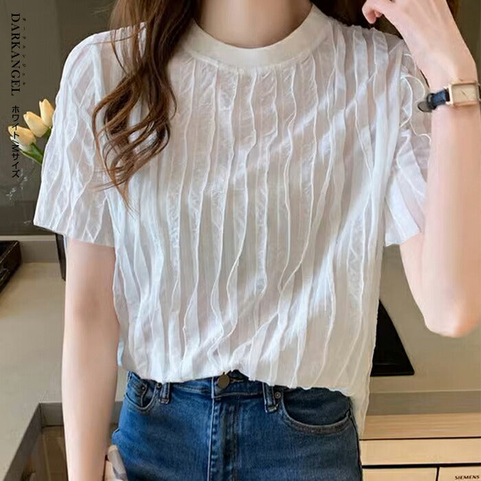 立体ウェーブシアーtシャツ