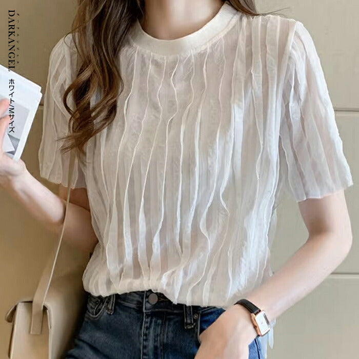 立体ウェーブシアーtシャツ