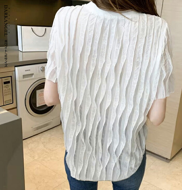 立体ウェーブシアーtシャツ