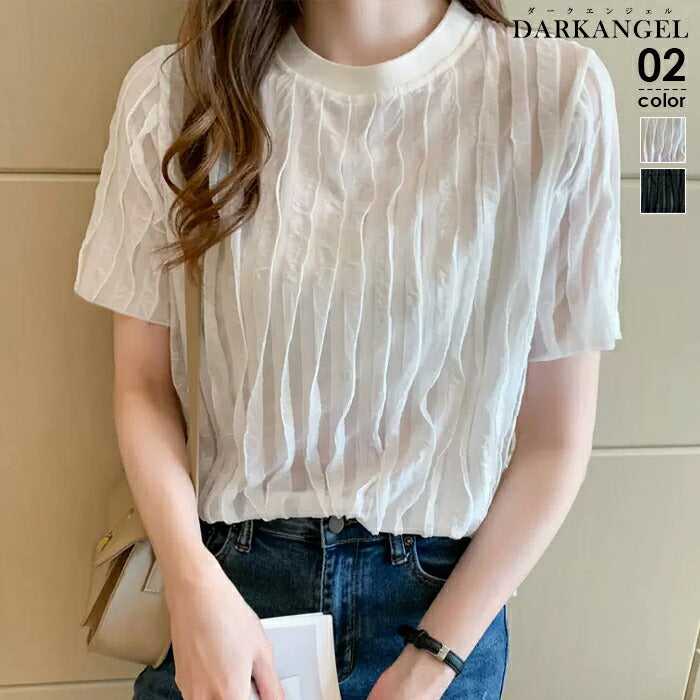 立体ウェーブシアーtシャツ