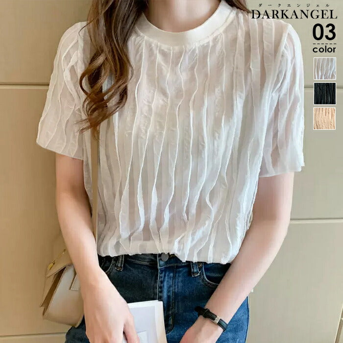 立体ウェーブシアーtシャツ