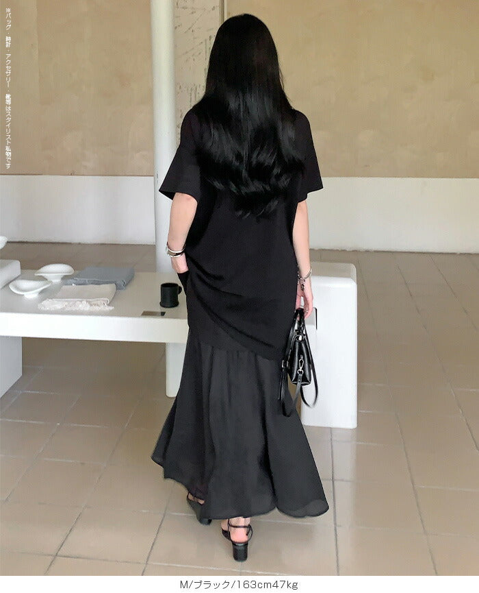 オーバーサイズTシャツワンピ