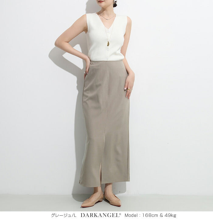 ナロースカート ストレッチ スリット