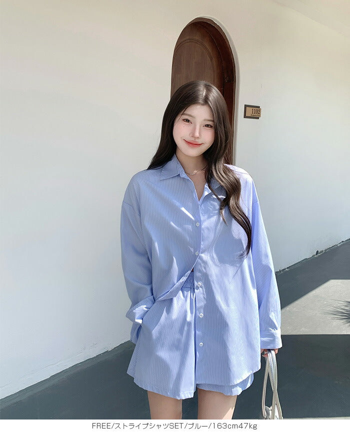 ストライプシャツラッシュガード