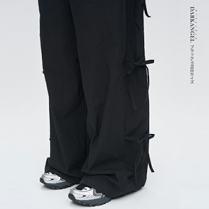 サイドリボンワイドパンツ