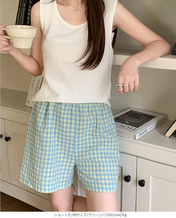 11color | 06type チェック柄ルームウェアパンツ