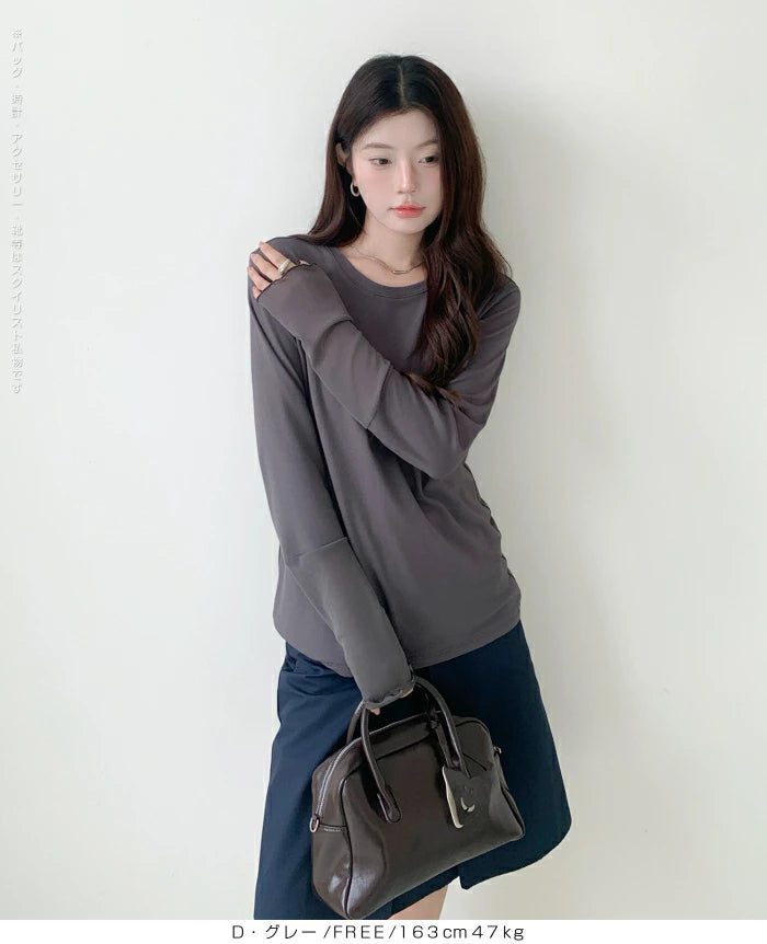 シアーカフスカットソー