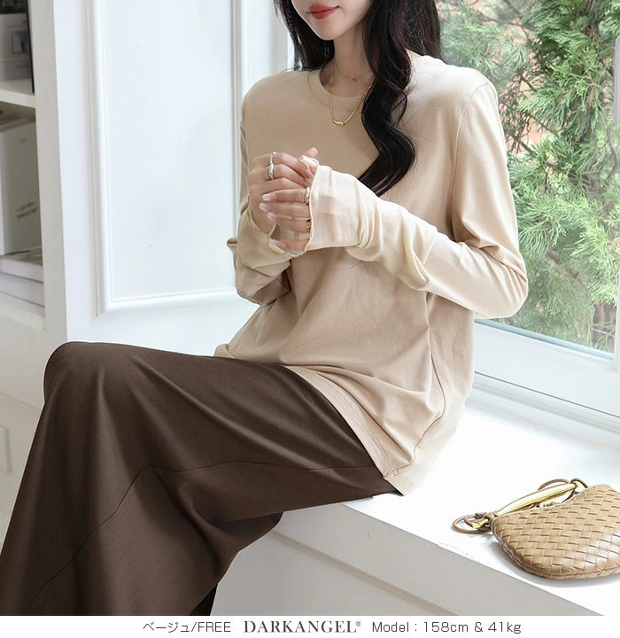 シアーカフスカットソー