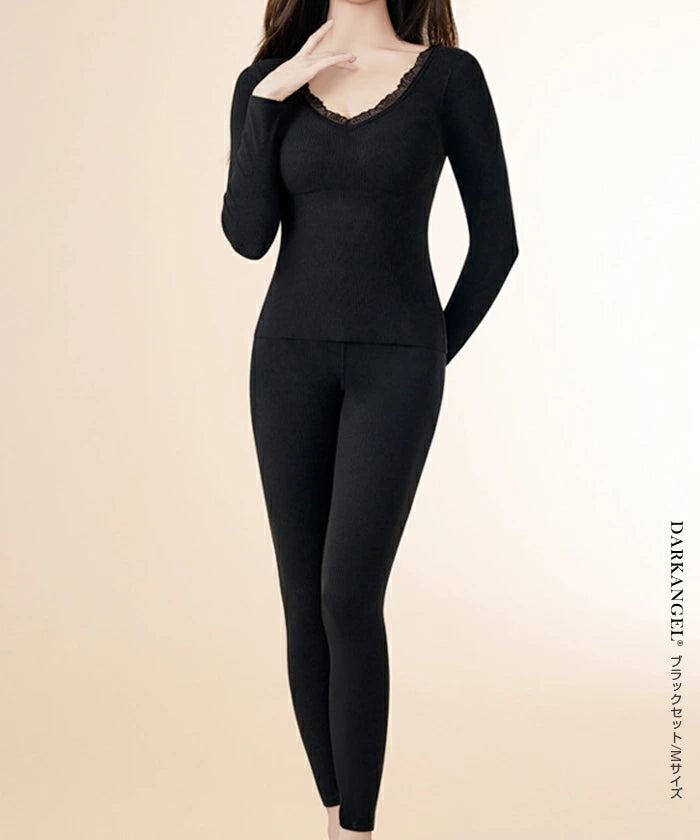 カップ付き裏起毛インナーセットアップ