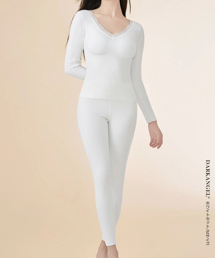 カップ付き裏起毛インナーセットアップ