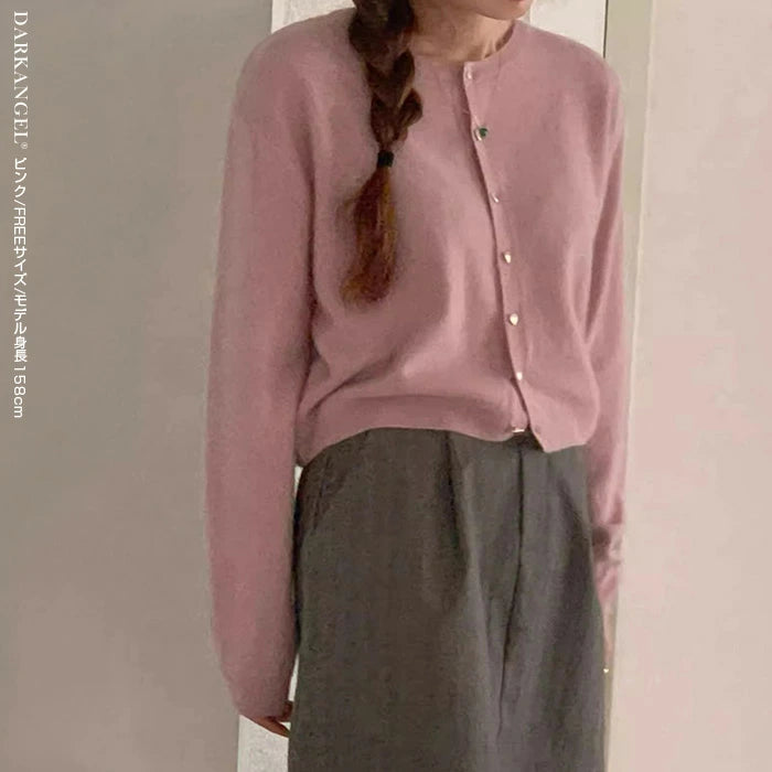 ハートボタンニットカーディガン