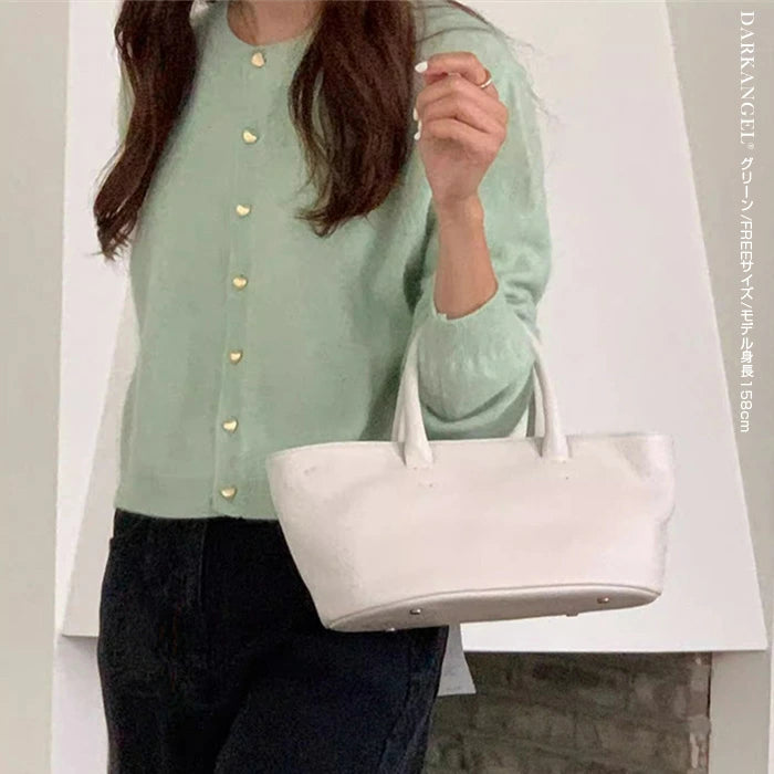 ハートボタンニットカーディガン