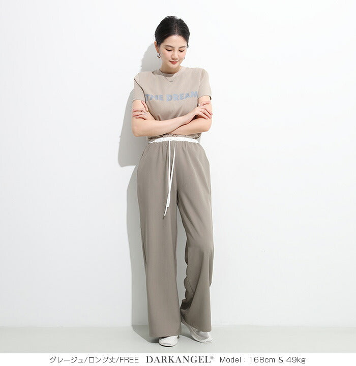 ダブルウエストワイドパンツ