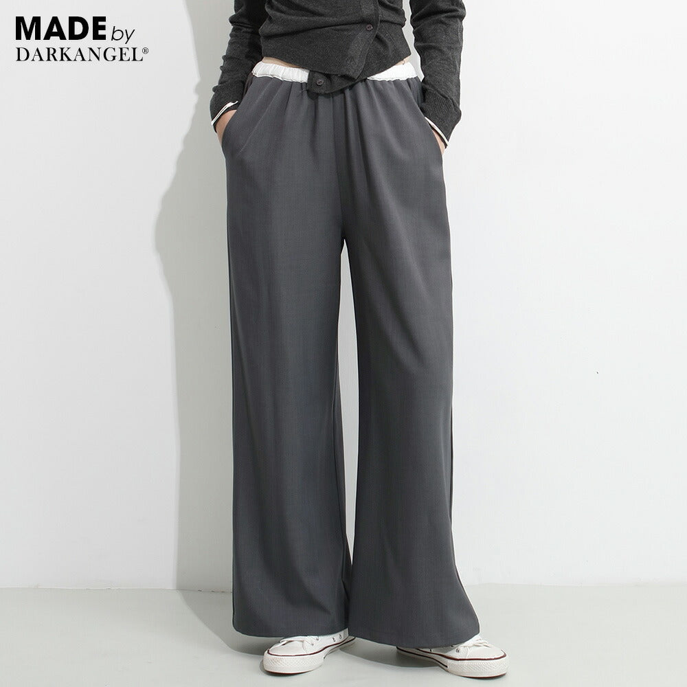 ダブルウエストワイドパンツ