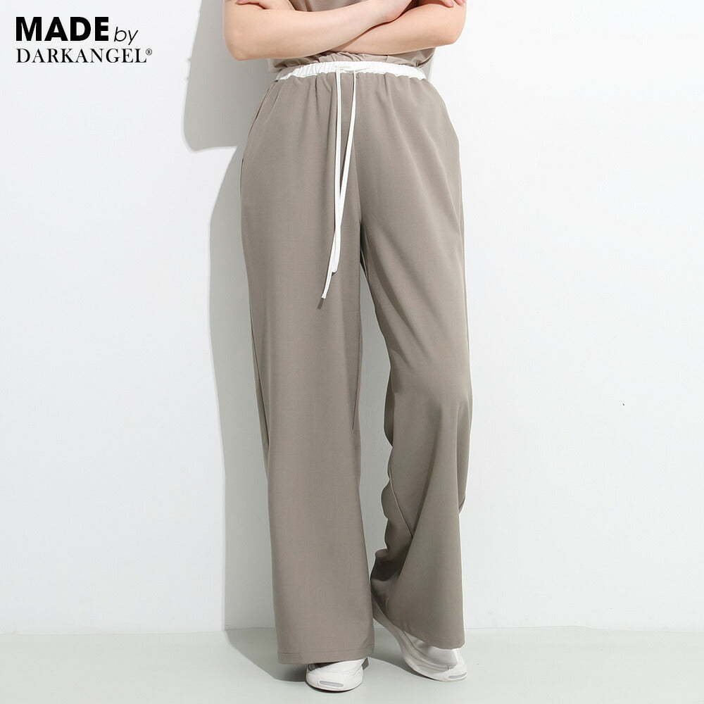 ダブルウエストワイドパンツ