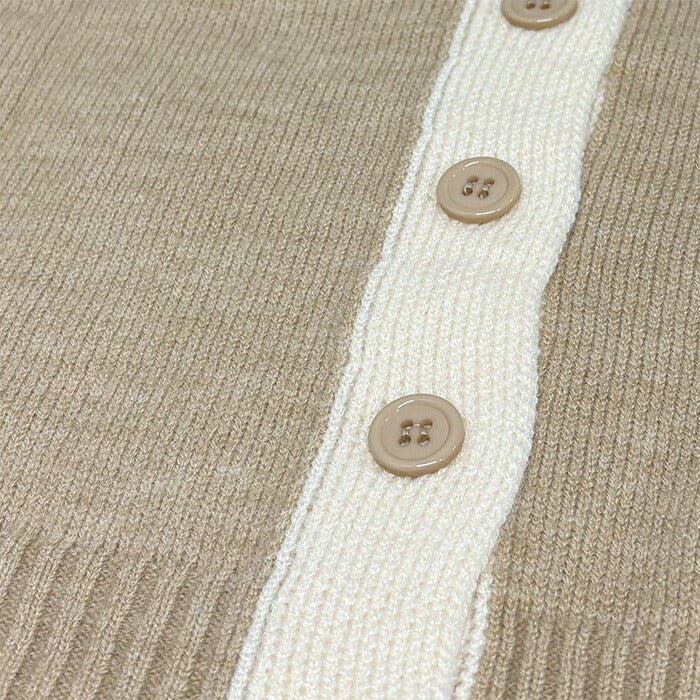 バイカラーVネックカーディガン