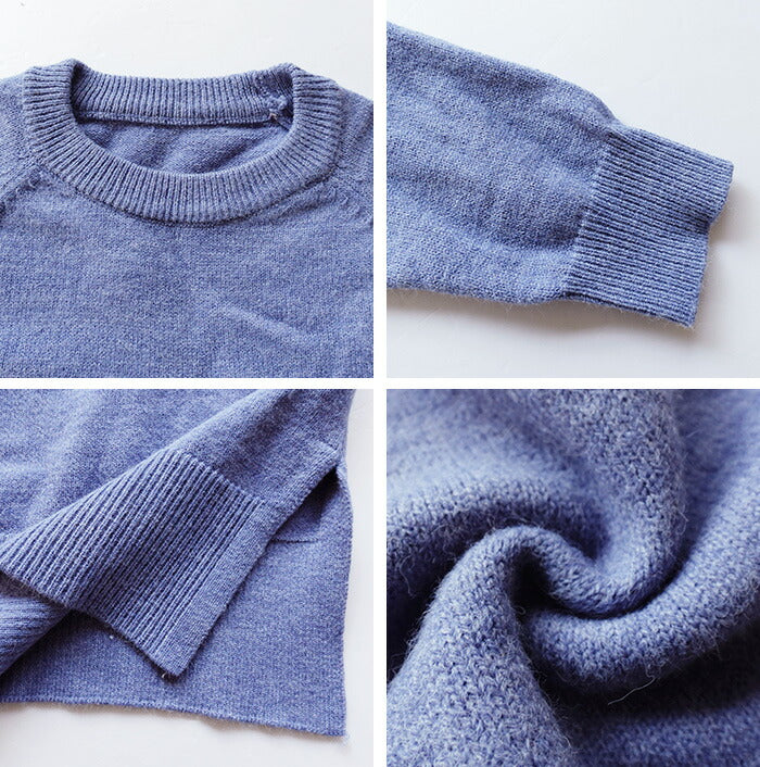 ラグランスリーブワイドニット