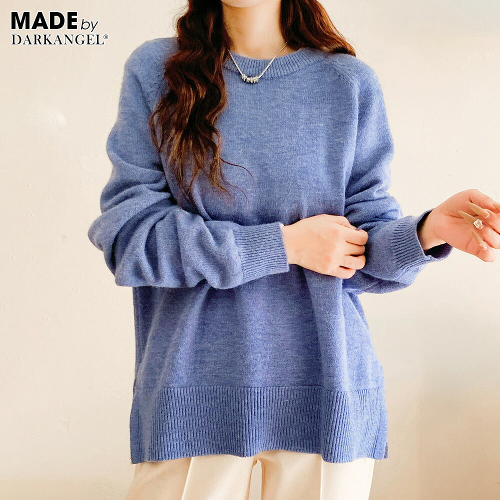 ラグランスリーブワイドニット