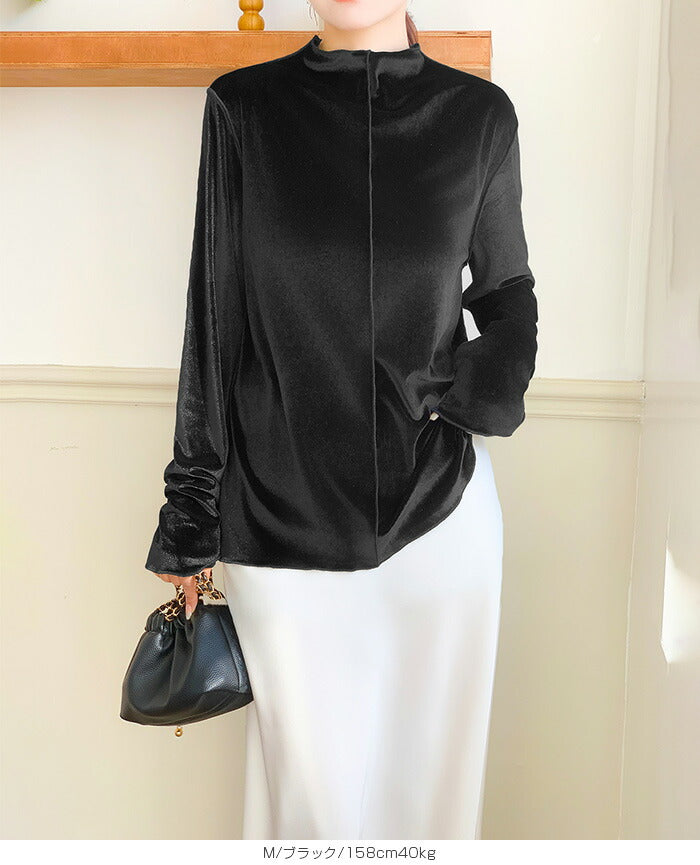 前後2WAYベロアカットソー