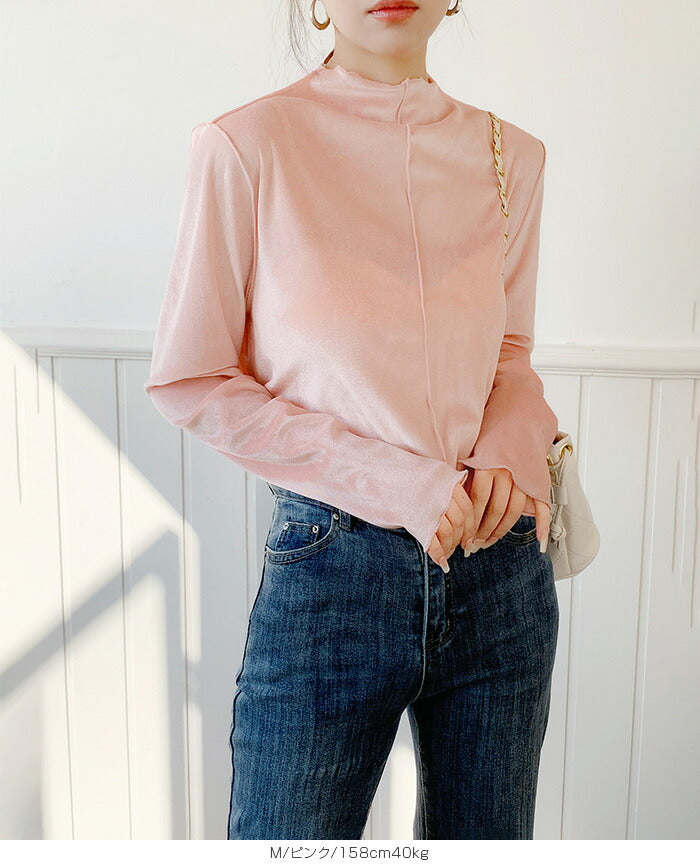 前後2WAYベロアカットソー