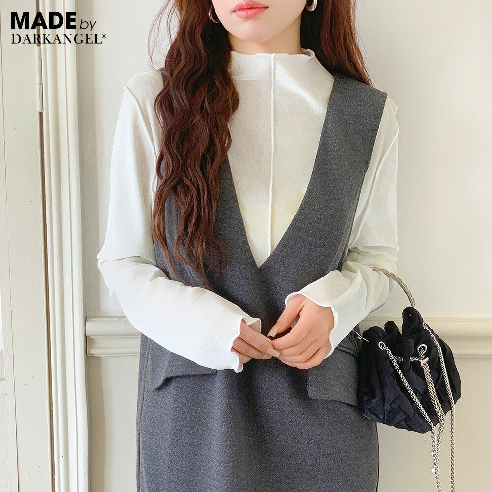 前後2WAYベロアカットソー