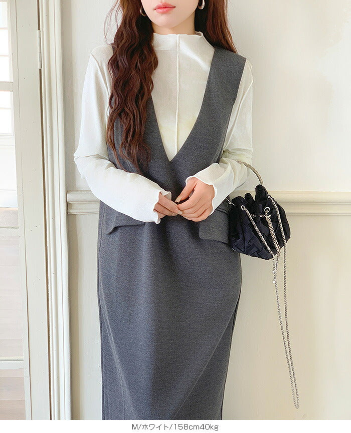 前後2WAYベロアカットソー