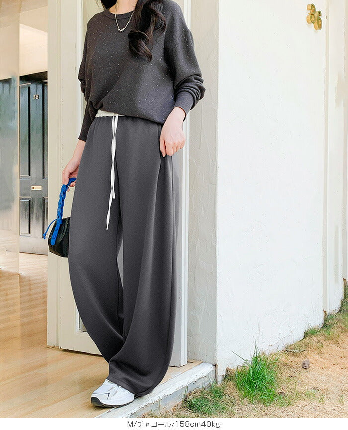 ダブルウエストカーブパンツ